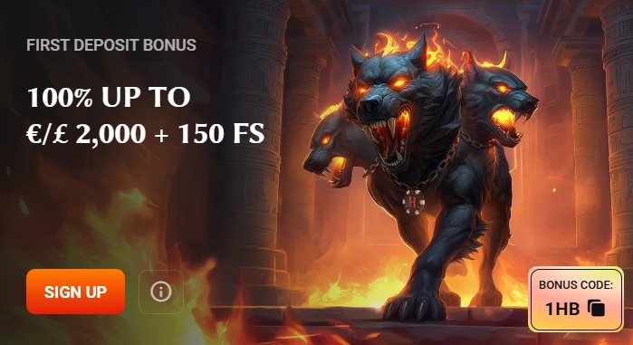 HadesBet first deposit bonus