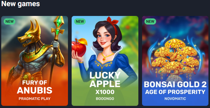 HadesBet slots game library grid